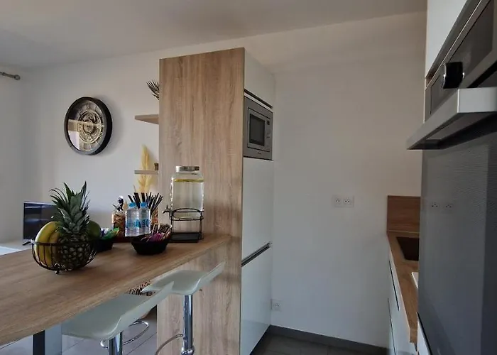 T2 Fronte Di Mare De Standing En Bord De Et Du Centre Du Village De דירה